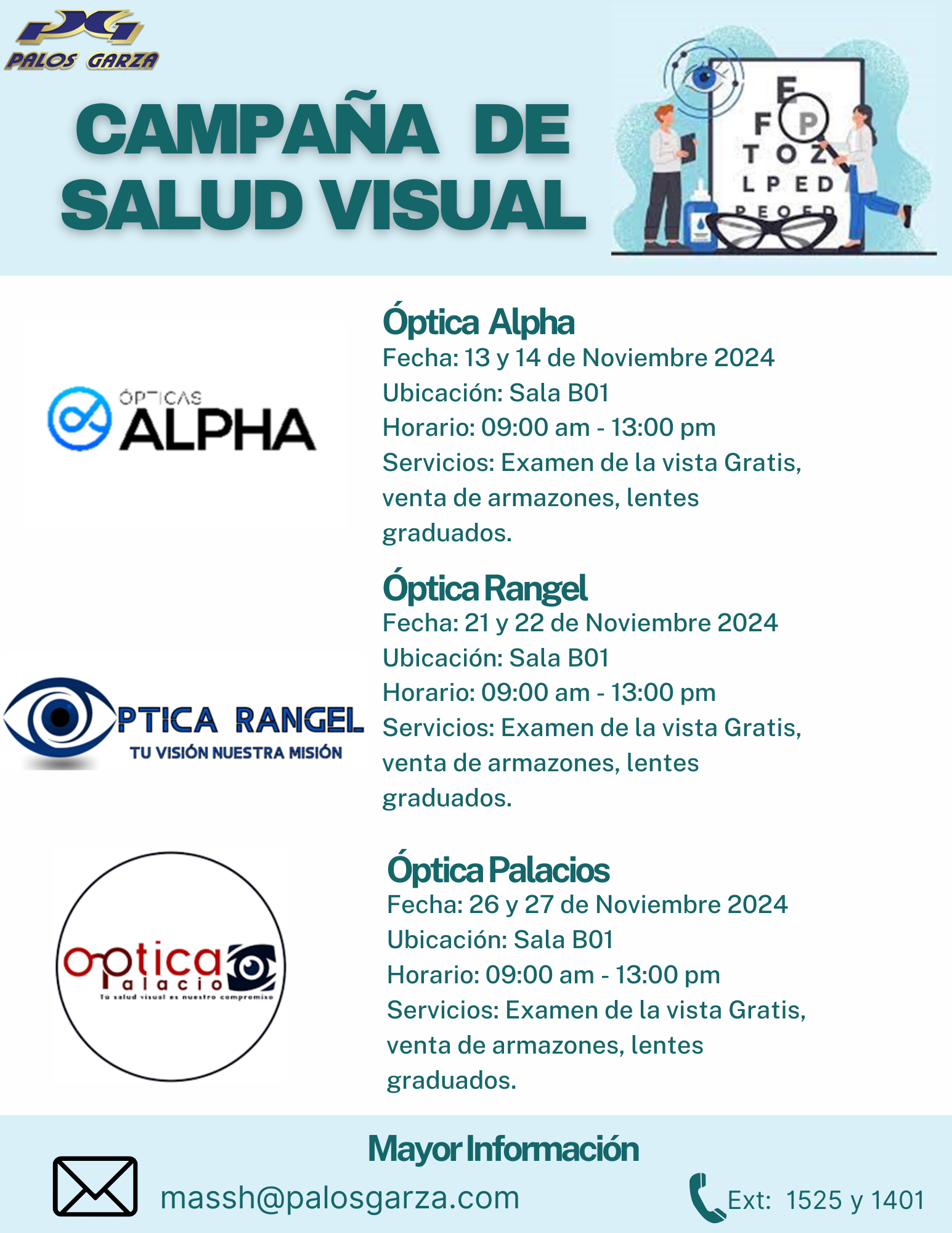 Aviso- campaña de salud visual.